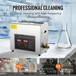 DUOKU Städmaskiner-Ultraljudstvätt--6 L-Rostfritt Stål-med Digital Timer och Smyckesrengöring