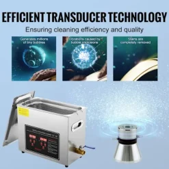 DUOKU Städmaskiner-Ultraljudstvätt--6 L-Rostfritt Stål-med Digital Timer och Smyckesrengöring