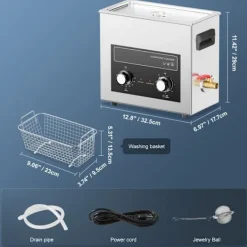 DUOKU Städmaskiner-Ultraljudstvätt--6 L-Sonikvitalmaskin 180 W med värme och timer