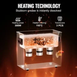 DUOKU Städmaskiner-Ultraljudstvätt--6 L-Sonikvitalmaskin 180 W med värme och timer