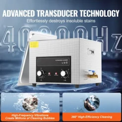 DUOKU Städmaskiner-Ultraljudstvätt--15L 360 W-Sonisk Kavitation Maskin med Digital Kontroll- Med Värme och Timer