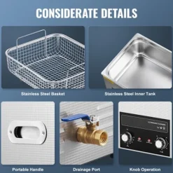 DUOKU Städmaskiner-Ultraljudstvätt--15L 360 W-Sonisk Kavitation Maskin med Digital Kontroll- Med Värme och Timer