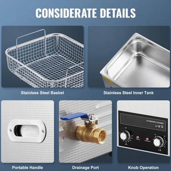 DUOKU Städmaskiner-Ultraljudstvätt--15L 360 W-Sonisk Kavitation Maskin med Digital Kontroll- Med Värme och Timer