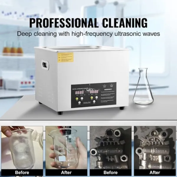 DUOKU Städmaskiner-Ultrasonic Cleaner--15 L-med Timer, Uppvärmning 600 W, Ultrasonic Effekt 360 W