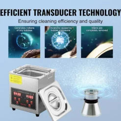 DUOKU Städmaskiner-Ultrasonstvätt - - med digital timer och uppvärmning - rostfritt stål - 2 L