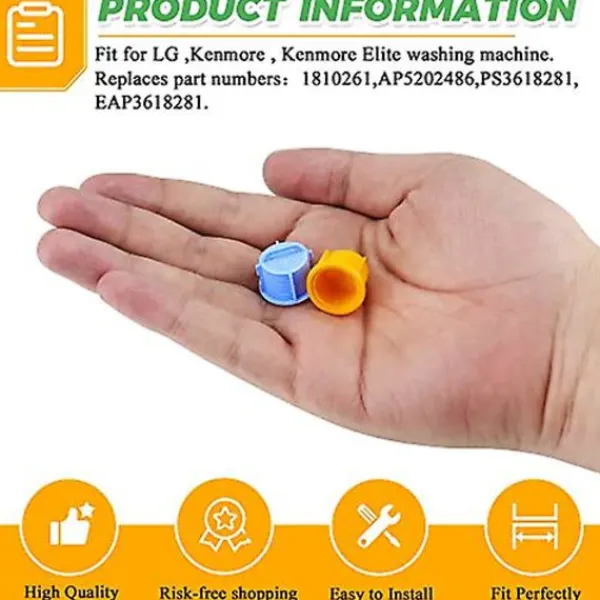 Tvättmaskiner-Uppgraderade LG Kenmore Tvättmaskins Vatteninloppsventilfilter - Kompatibel med 1810261 AP5202486 PS3618281 EAP3618281
