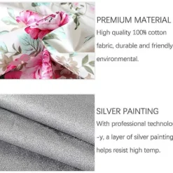 Strykjärn-Uppgraderat Brännmärkesresistent Strykbrädsöverdrag med Tryckt Mönster, Dragsko och 2 Extra Förtjockade Kuddar 110 x 34 cm