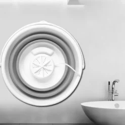 Tvättmaskiner-USB bärbar hopfällbar trumtvättmaskin 4-delars set -- lämplig för affärsresor och studentboenden