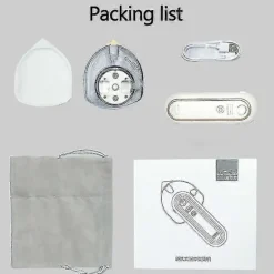 FJORD Torktumlare-USB Uppladdningsbar Mini Portabel Sladdlös Resestrykjärn - För Resor, Hantverk, Resor - 360 Graders Strykning