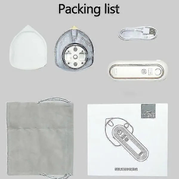 FJORD Torktumlare-USB Uppladdningsbar Mini Portabel Sladdlös Resestrykjärn - För Resor, Hantverk, Resor - 360 Graders Strykning