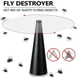 FMYSJ Skadedjur & Insekter-USB Uppladdningsbar Utomhus Köksfläkt Flugavvisare Flugförstörare Håll Flugor Borta (FMY)