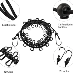 Tvättillbehör-Utomhusklädstork, Tvättlina, Tvättlinjespännare för utomhus