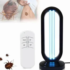 Skadedjur & Insekter-UVC-lampa Ozon Dödar Vägglöss 3 Timerinställningar med Fjärrkontroll Germicid