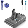 SWAREY Dammsugare & Tillbehör-21,6V 4000mAh batteri för Dyson V6 dammsugare med förfilter och efterfilter samt borste och skruvmejsel