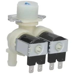 Tvättmaskiner-Vatteninloppsventil för tvättmaskin, ersättning, dubbelhuvudsolenoid AC220V-240V