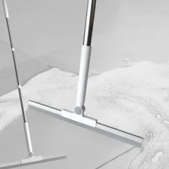 Fönsterrengöring-*Vattenskrapa golv golvskrapa dusch duschskrapa långt handtag, fönsterskrapa med handtag, vattentorkare duschtorkare 42 cm bred