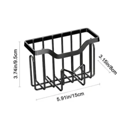 Svampar & Dukar-Vattentank Dräneringsställ Förvaringsställ SVART