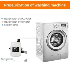 Tvättmaskiner-Vattentrycksförstärkningspump för hemmet 24V Automatisk Dusch Vattentrycksförstärkare Vattenrecirkulation