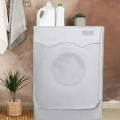 Tvättmaskiner-Vattentätt tvättmaskinskydd, skyddande överdrag för frontmatad tvättmaskin och torktumlare, dammtätt anti-UV anti-regn 210D förtjockat Oxford-tyg (60 | Fyndiq