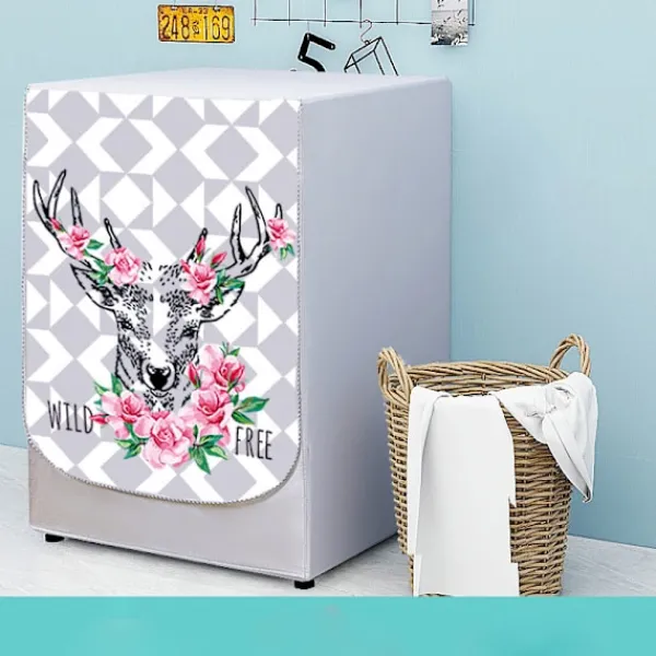 Tvättmaskiner-Vattentätt tvättmaskinsky, tvättmaskinsky, ammsky för frontmata tvättmaskin och sky (Älg)