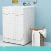 Tvättmaskiner-Vattentätt tvättmaskinskydd, tvättmaskinskydd, dammskydd för frontmatad tvättmaskin och skydd (rutmönster)