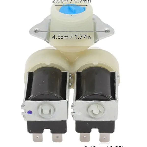 Tvättmaskiner-Vattenventil för tvättmaskin, Dubbelhuvud Sole-ventil för tvättmaskin Vatteninloppsvärde för tvättmaskin Lätt att installera tvättmaskin