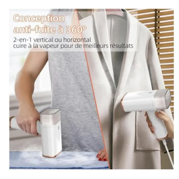 ECLshop Ångtvättar-Vertikal Steamer, Portabelt Vertikalt Strykjärn 1000W 150ML, Steamer, Steamer Lämplig för Alla Tyger