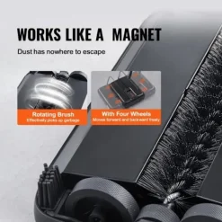 Städmaskiner-VEVOR mekanisk borste manuell golv- och mattrengörare utan elektricitet