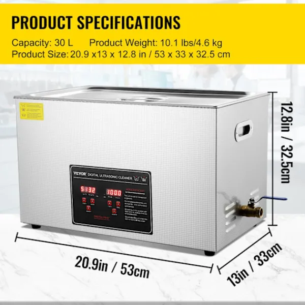 OEM Städmaskiner-VEVOR Ultrasonic Rengörare, 30L Kapacitet, Hög Ultraljudseffekt, Digital Kontroll,30L