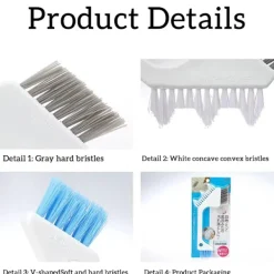 LBSS Fönsterrengöring-V-formad spaltrengöringsborste Multi Corner Multifunktionella rengöringsverktyg för vardagsrummet