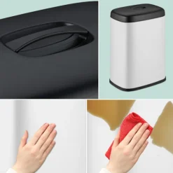 Northix Soptunnor-Väggmonterad avfallsbehållare, 5L, avtagbart lock