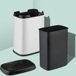 Northix Soptunnor-Väggmonterad avfallsbehållare, 5L, avtagbart lock