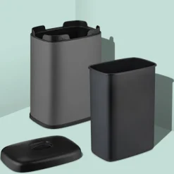 Northix Soptunnor-Väggmonterad avfallsbehållare, 5L, avtagbart lock