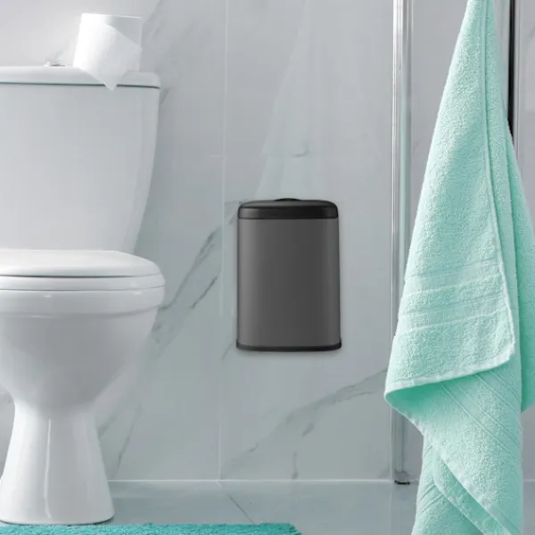 Northix Soptunnor-Väggmonterad avfallsbehållare, 5L, avtagbart lock