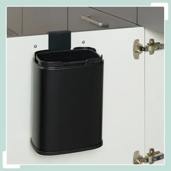 Northix Soptunnor-Väggmonterad avfallsbehållare, 5L, avtagbart lock