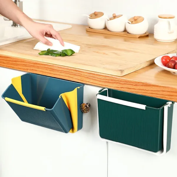 Soptunnor-Väggmonterad hopfällbar soptunna för kök