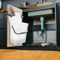 Orion Soptunnor-Väggmonterad 10L Soptunna med Lock och Handtag