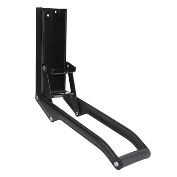 Soptunnor-Väggmonterad metallburkpress Mjukt handtag Halkfri matta Enkel krossning Ölburkpress Svart