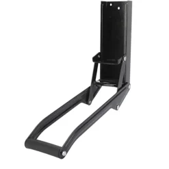 Soptunnor-Väggmonterad metallburkpress Mjukt handtag Halkfri matta Enkel krossning Ölburkpress Svart