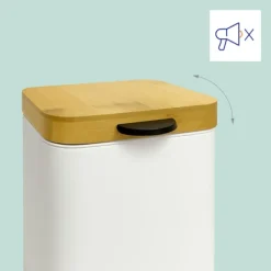 Northix Soptunnor-Väggmonterad soptunna för badrum, 3 l, mjukstängande lock