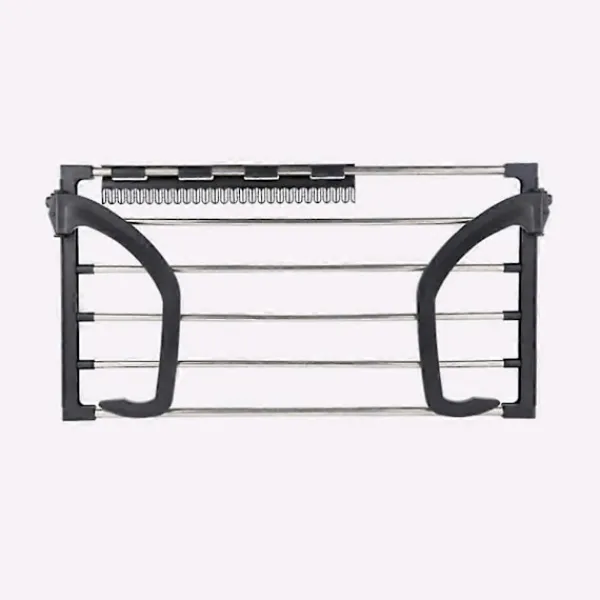 Tvättillbehör-Väggmonterad Torkställning i Rostfritt Stål Svart för Hängning