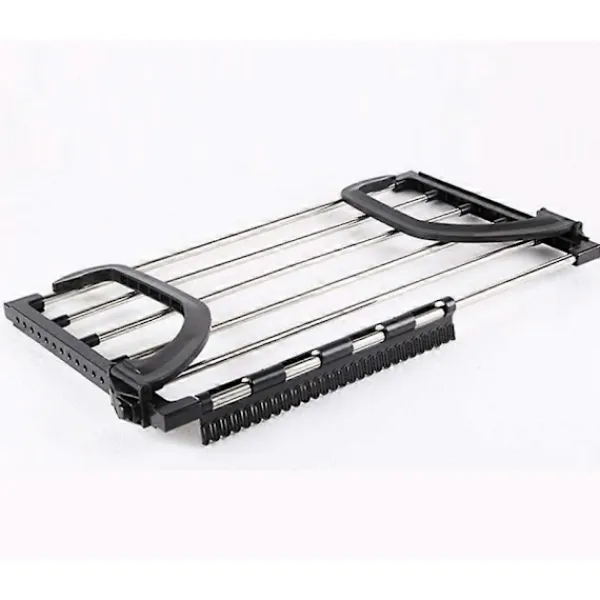 Tvättillbehör-Väggmonterad Torkställning i Rostfritt Stål Svart för Hängning