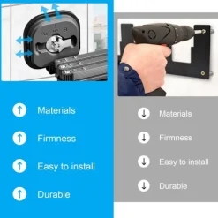 Tvättillbehör-Väggmonterad torkställning med sugkopp, hopfällbar interiör, hög lastkapacitet, väggfäste för balkong, tvätt, badrum - 3 stänger