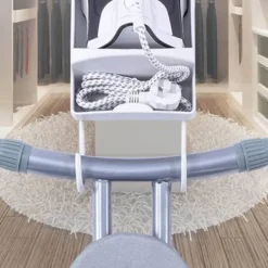 Strykjärn-Väggmonterad värmebeständig breddad elektrisk strykjärnshållare med krokar för garderobshotell Vit