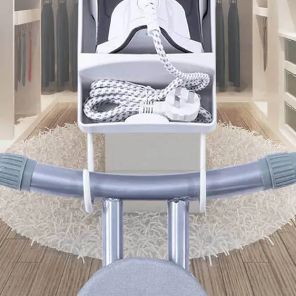 Strykjärn-Väggmonterad värmebeständig breddad elektrisk strykjärnshållare med krokar för garderobshotell Vit