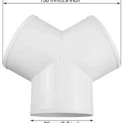 Torktumlare-3-vägs kanalanslutning, kanalfördelare för avgasfläkt torktumlare ventilslang, 4