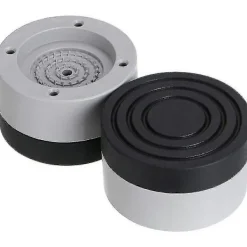 DAO Tvättmaskiner-Vibrationsdämpare, 4 stycken universella vibrationsdämpare antivibrationsmattor för tvättmaskin och torktumlare 4cm (grå, 4cm) [DB]