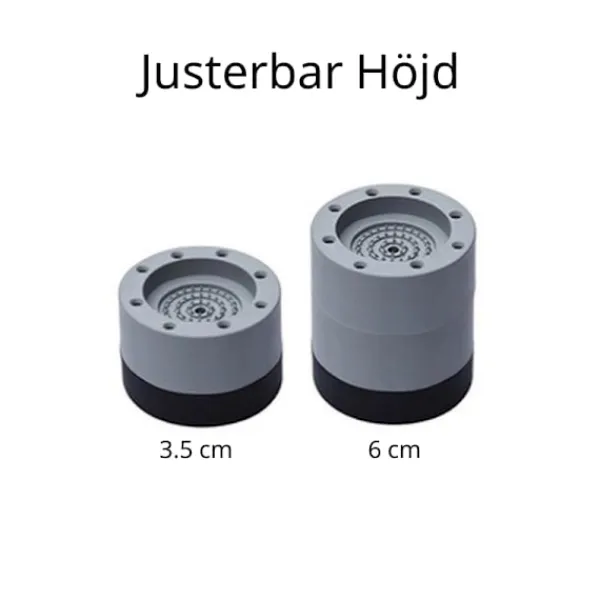 Tvättmaskiner-Vibrationsdämpare Kompatibel med Tvättmaskin/Torktumlare - Grå