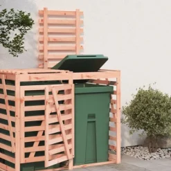 vidaXL Soptunnor-Förlängning till skjul för sopkärl massivt douglasträ