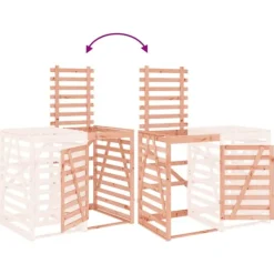 vidaXL Soptunnor-Förlängning till skjul för sopkärl massivt douglasträ
